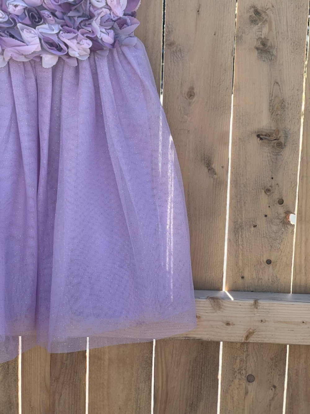H&M tulle dress with a rosette-embellished bodice Lilac - Picture 5 of 8
